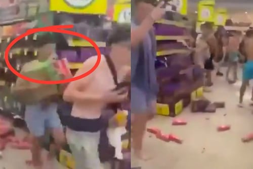Video: Jóvenes saquean supermercado tras prohibición de redes sociales
