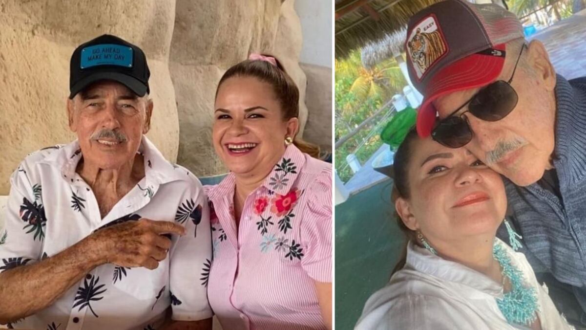 Andrés García y su esposa