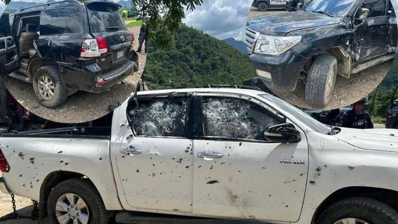 Policías abaten a 4 hombres en enfrentamiento Frontera Comalapa, Chiapas