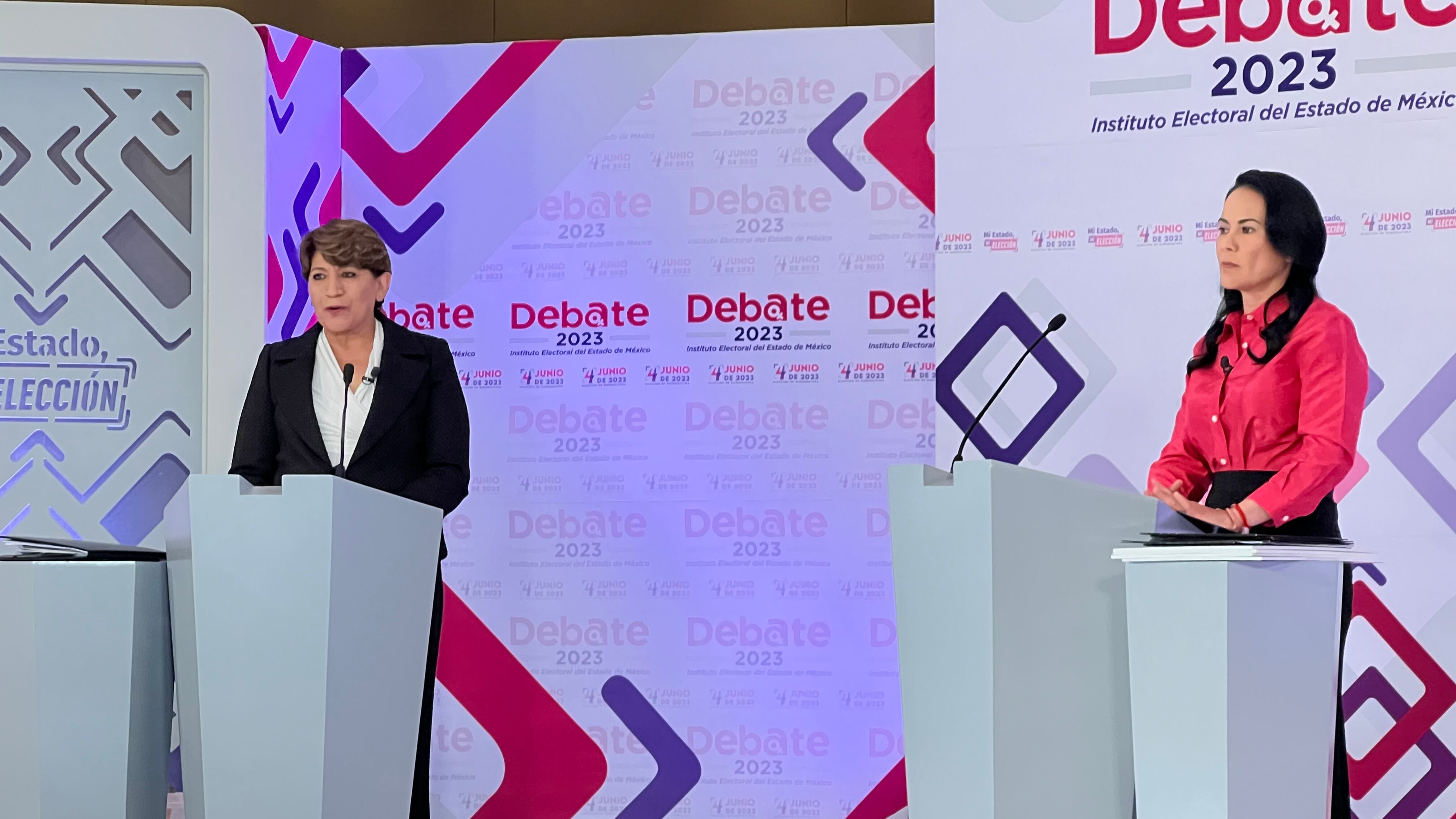 Debate Estado de México entre Delfina Gómez y Alejandra del Moral 20 de abril 2023
