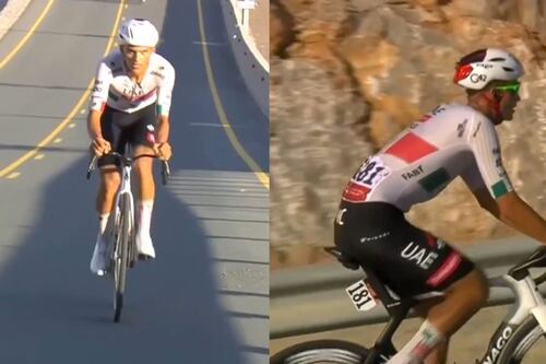 ¡Se recuperó! Isaac del Toro escala posiciones y vuelve a pelear la cima en el UAE Tour 2026