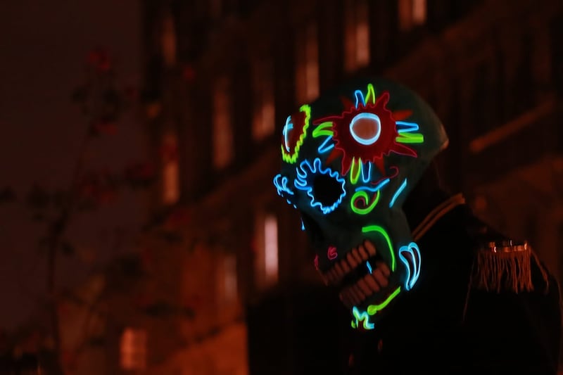 Encendido decorativo por el Día de Muertos en el Centro Histórico