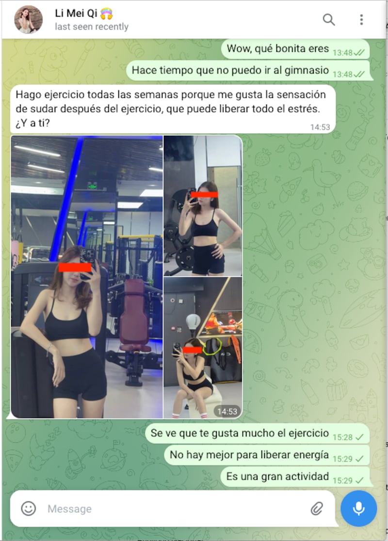 Las cuentas simulan empatía, envían selfies y repiten frases diseñadas para generar confianza.