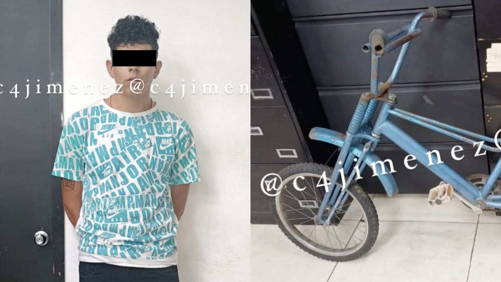 Robó una bici con violencia, fue detenido por la policía y resultó tener antecedentes por delitos más graves.