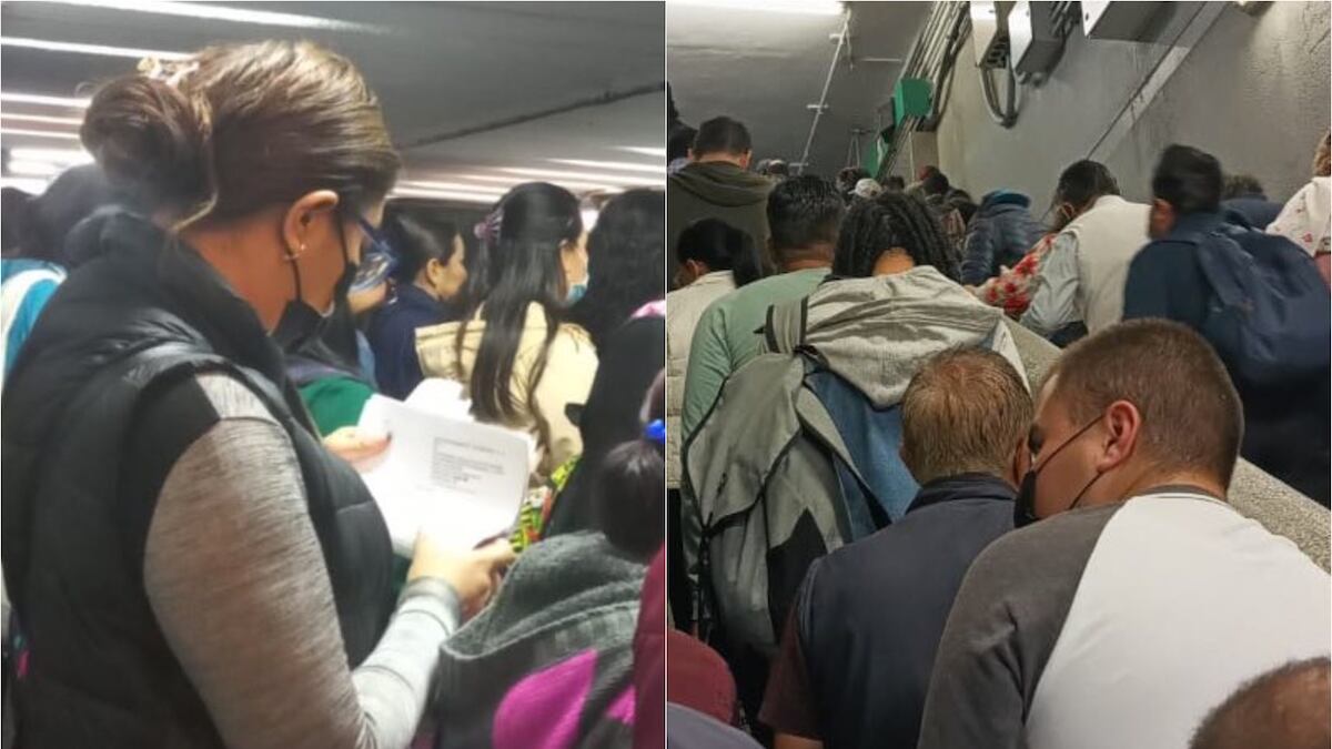 El servicio de transporte presentó saturación y lento avance de trenes. (Especial)