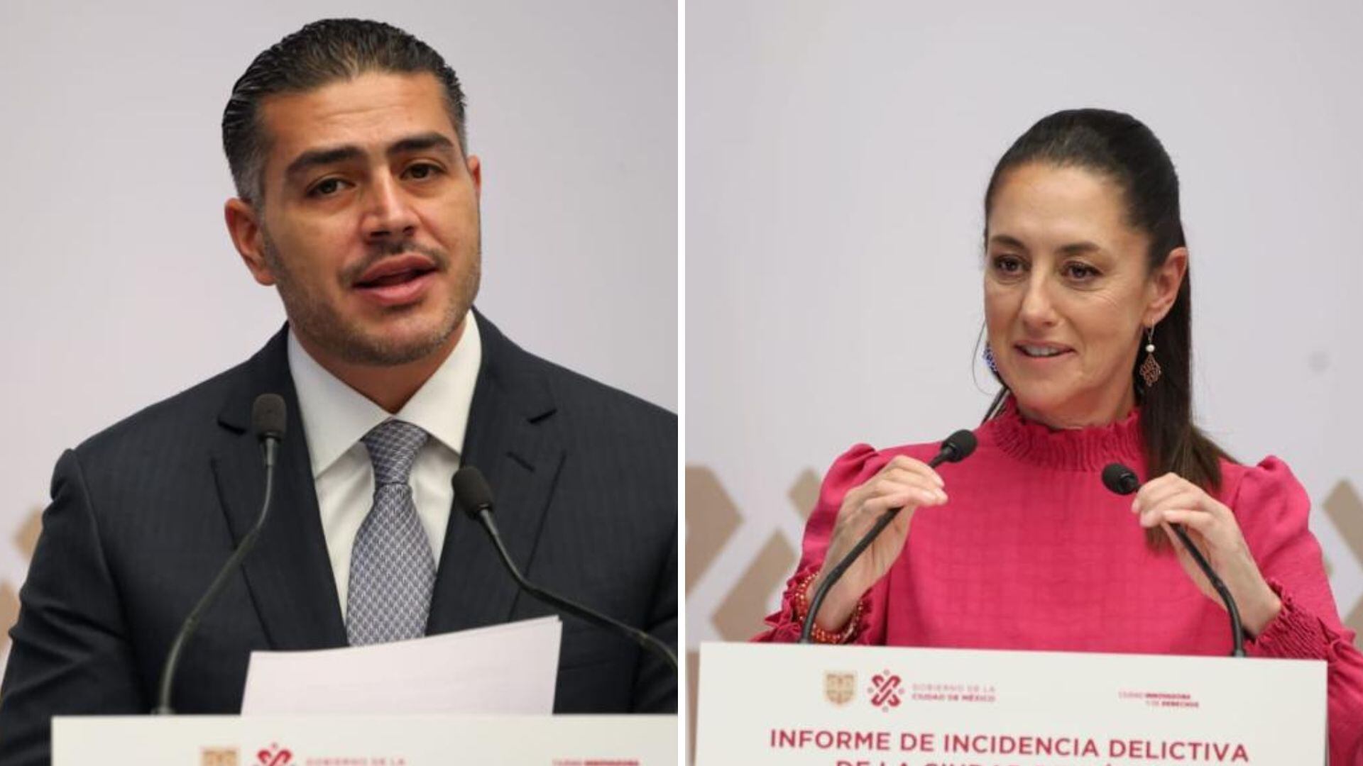 Omar García Harfuch y Claudia Sheinbaum.