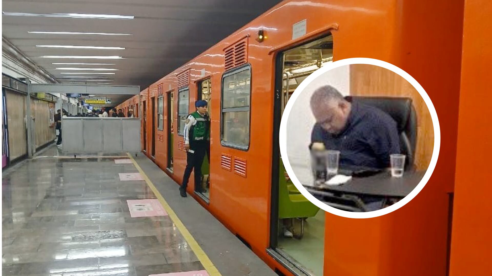 Trabajador del Metro captado presuntamente borracho