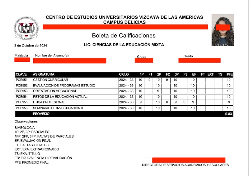 Los datos expuestos incluyen CURP, domicilios, fotografías, pagos y calificaciones escolares.