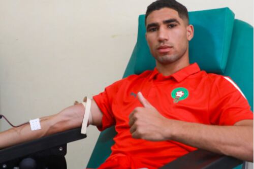 Selección de Marruecos dona sangre para apoyar a los afectados del terremoto