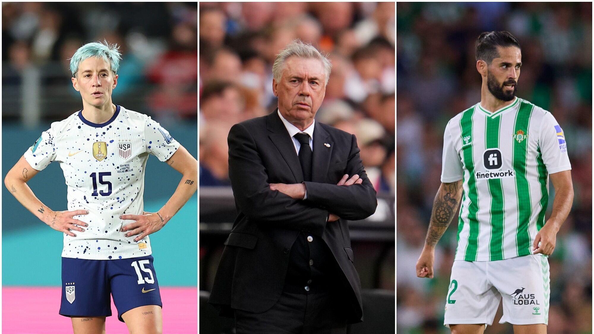 Rapinoe, Ancelotti e Isco