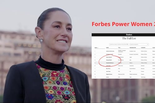 Sheinbaum destaca en los primeros lugares del ranking Forbes de mujeres más poderosas 2025