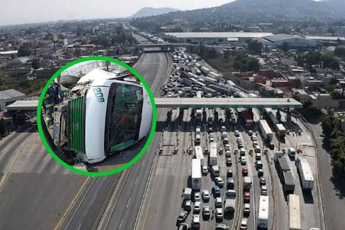 Accidente en la Autopista México-Pachuca: Camioneta volcada provoca pasajeros lesionados y caos vial