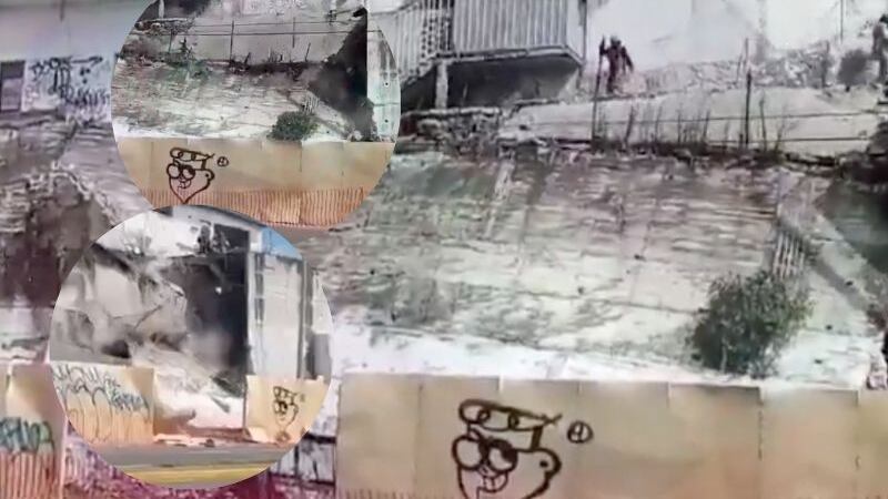 Muro colapsa en Barrientos durante trabajos de mantenimiento