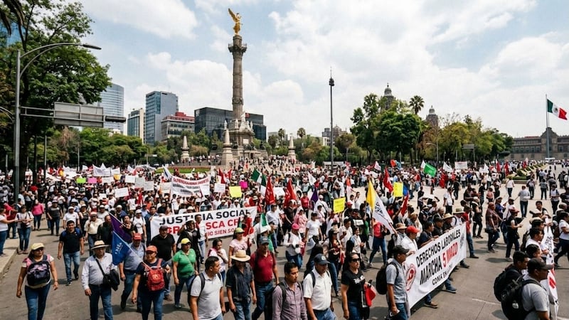 Marchas hoy 5 de marzo en CDMX: del Ángel al Zócalo y protestas sindicales marcarán la jornada