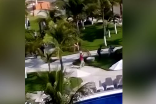 Balacera desata pánico en hotel de Veracruz