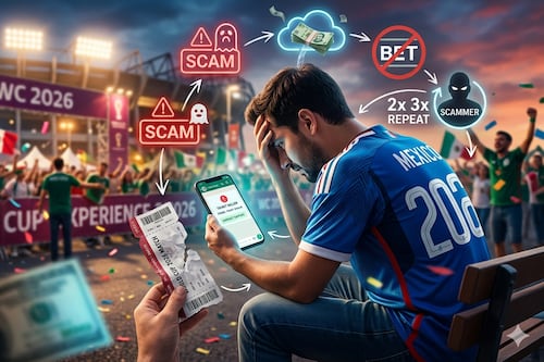 Mundial 2026: estafas te cazan; 59% son boletos y apuestas falsas
