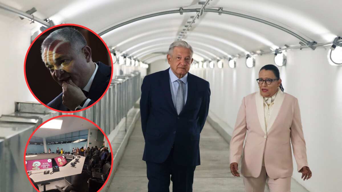 El presidente visitó las instalaciones y constató el "gasto oneroso" de García Luna