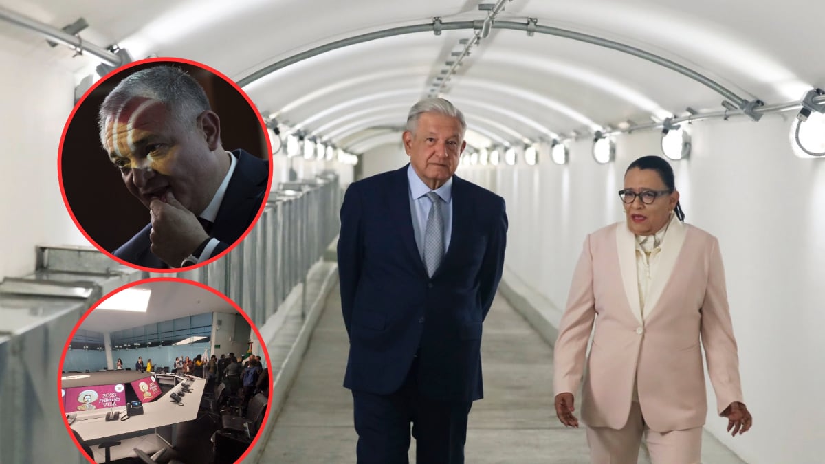 El presidente visitó las instalaciones y constató el "gasto oneroso" de García Luna