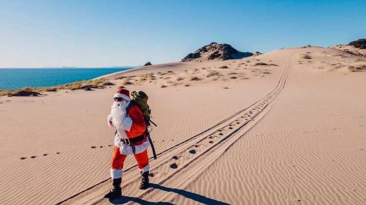 Santa Claus: recorre desierto de Sonora en Noche Buena