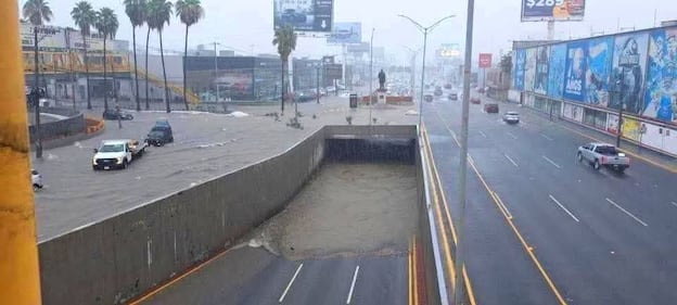 Monterrey azotado por la lluvia