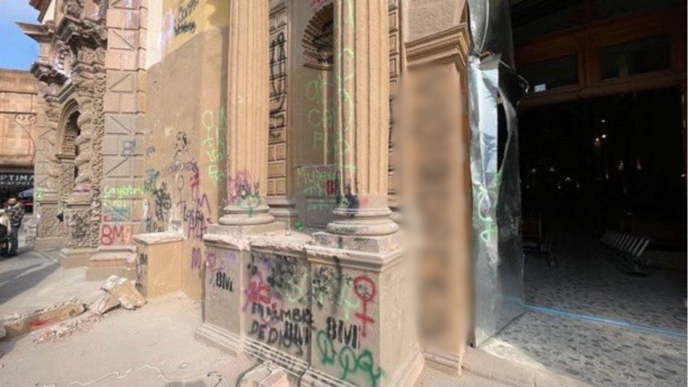 Denuncian pintas y destrozos en iglesia de San Luis