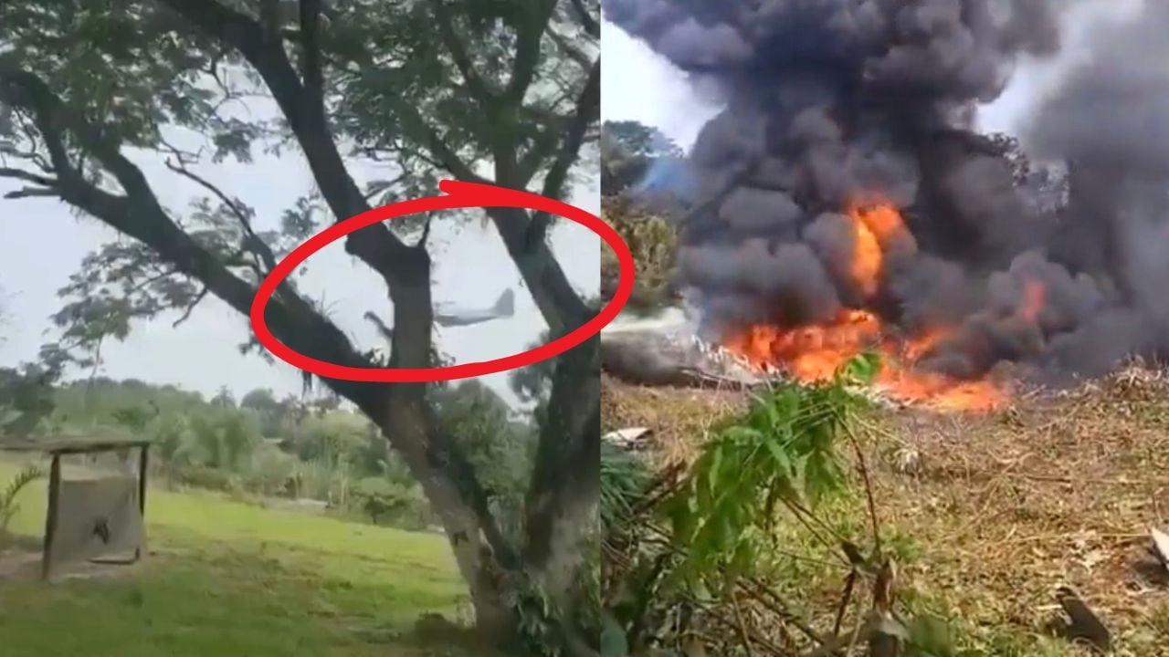 Avión militar se desploma en Colombia