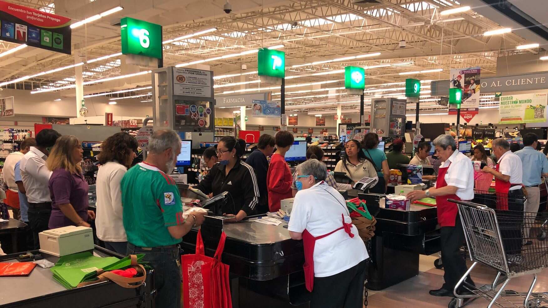 Supermercados de la ciudad.