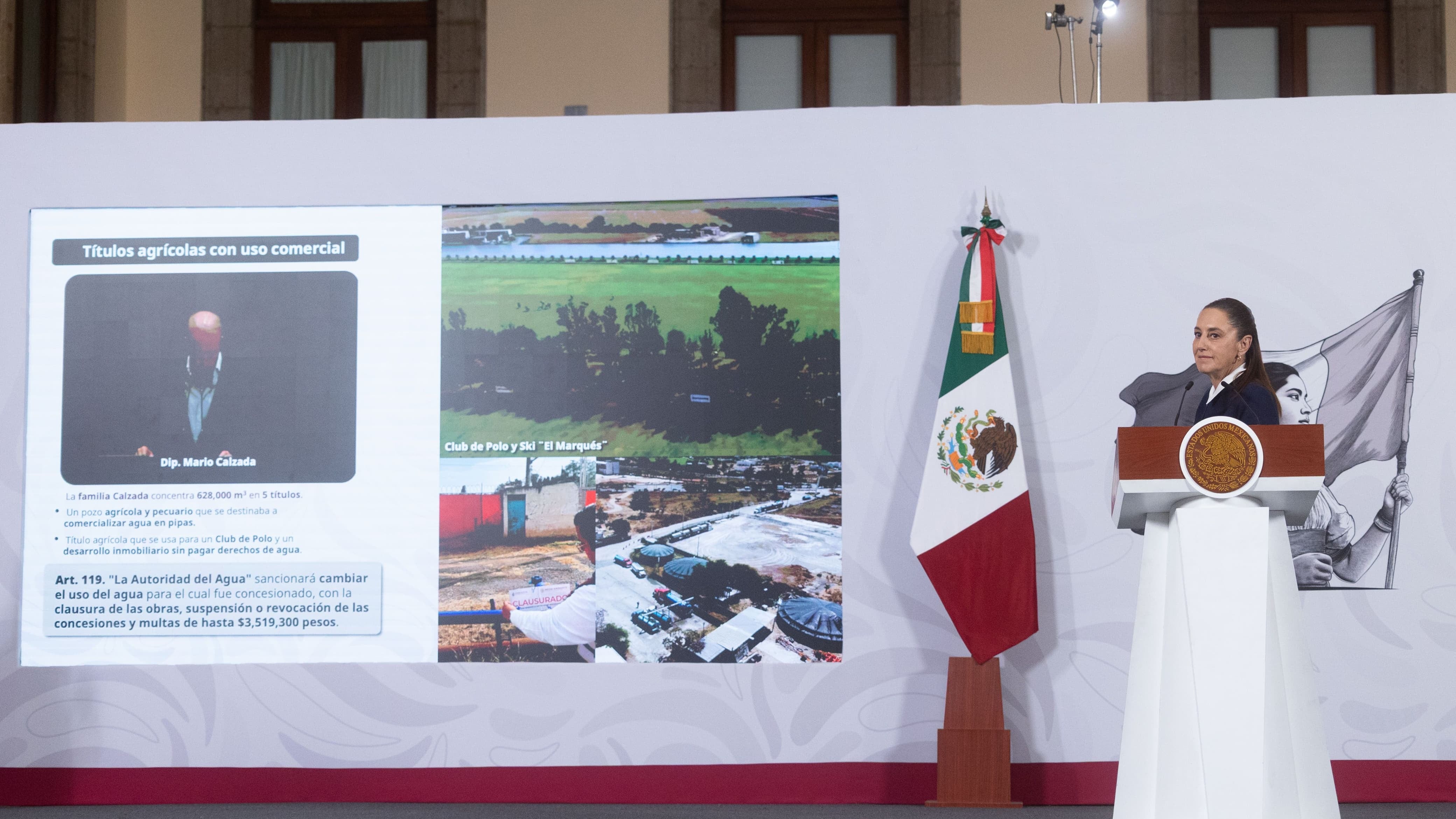 Presidenta exhibe a Mario Calzada por uso inadecuado de concesiones y Morena asegura que es solo “la punta del Iceberg”