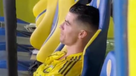 CR7 lució triste.