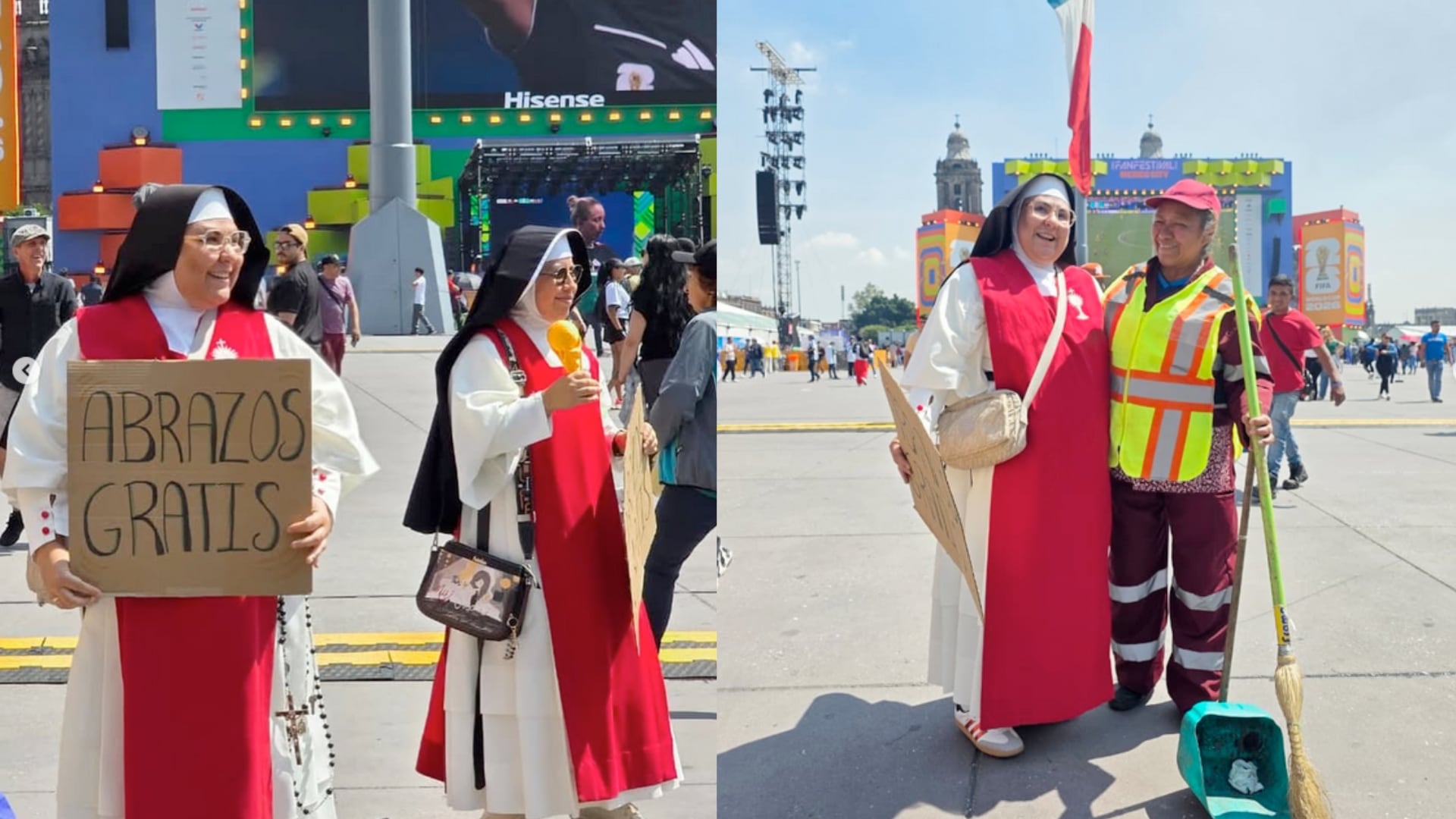 Las monjas convivieron con los asistentes durante las primeras horas del Fan Fest