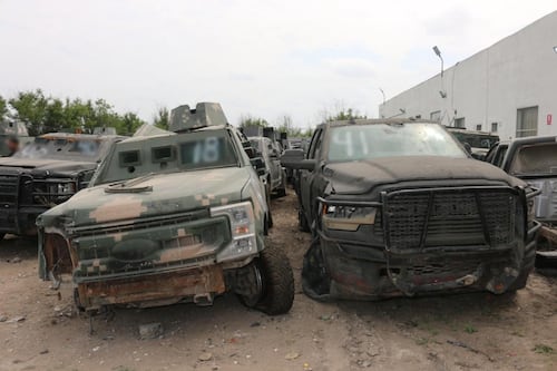 FGR destruye 42 “monstruos” relacionados con el crimen organizado en Tamaulipas