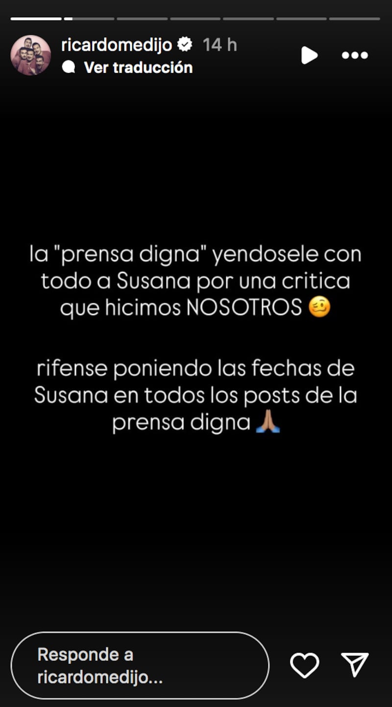 Ricardo Pérez arremete contra reporteros tras abucheos contra Susana Zabaleta