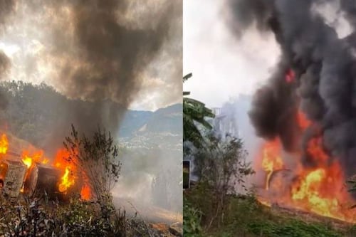 Pipa cargada de chapopote se vuelca y provoca explosión en Chamula, Chiapas