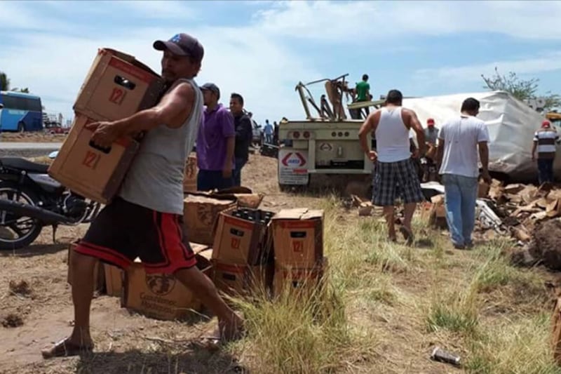 robo de cerveza en carrteras