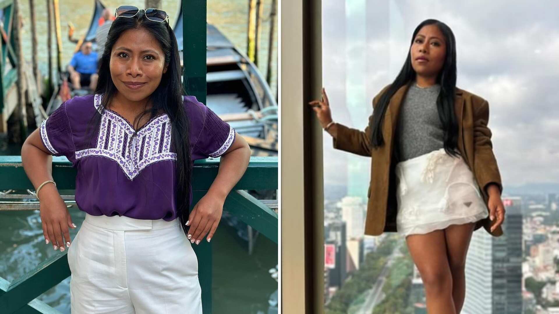 Yalitza Aparicio en Victoria Secret's.