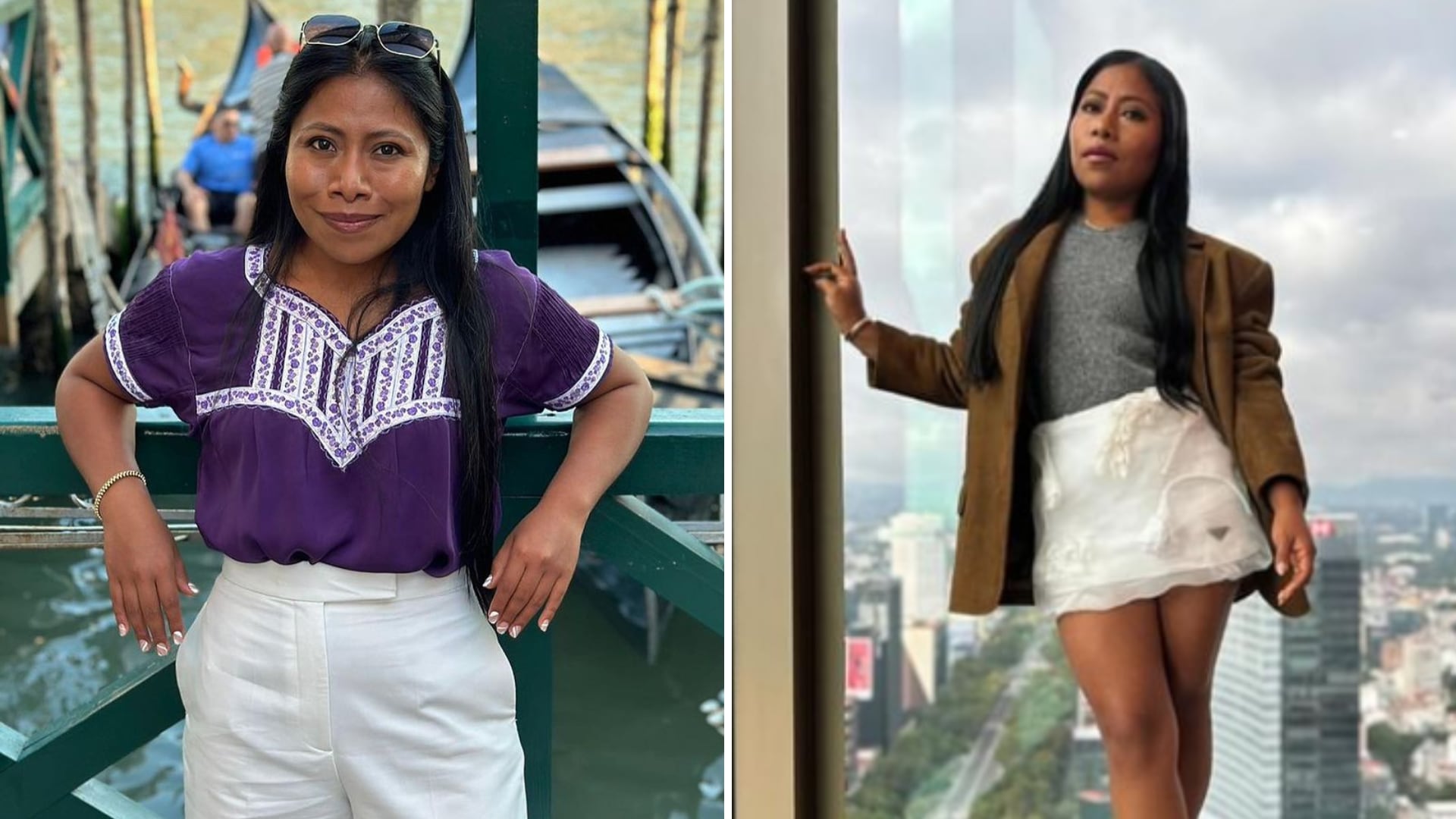 Yalitza Aparicio en Victoria Secret's.