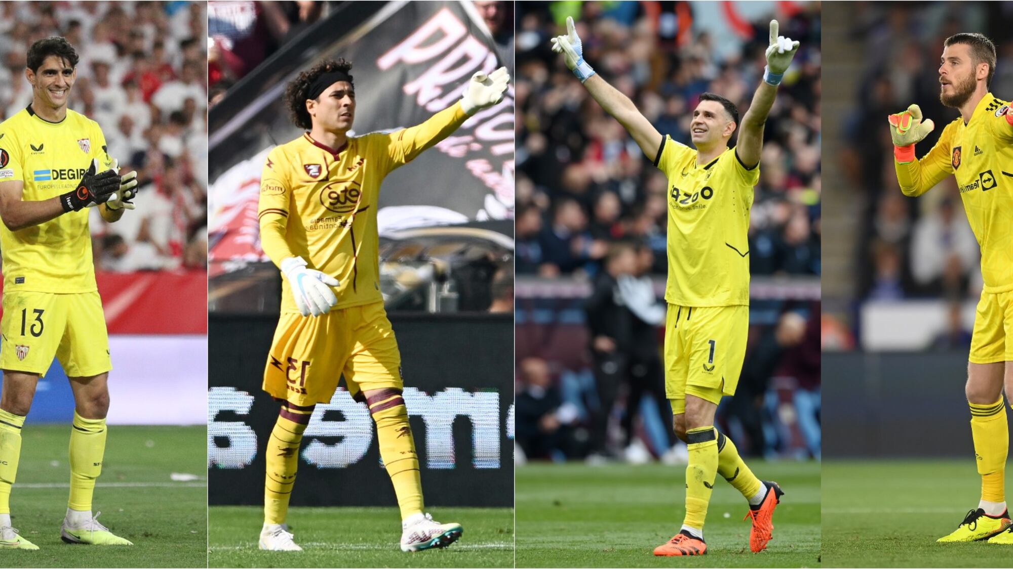 Bono, Ochoa, De Gea y Martínez