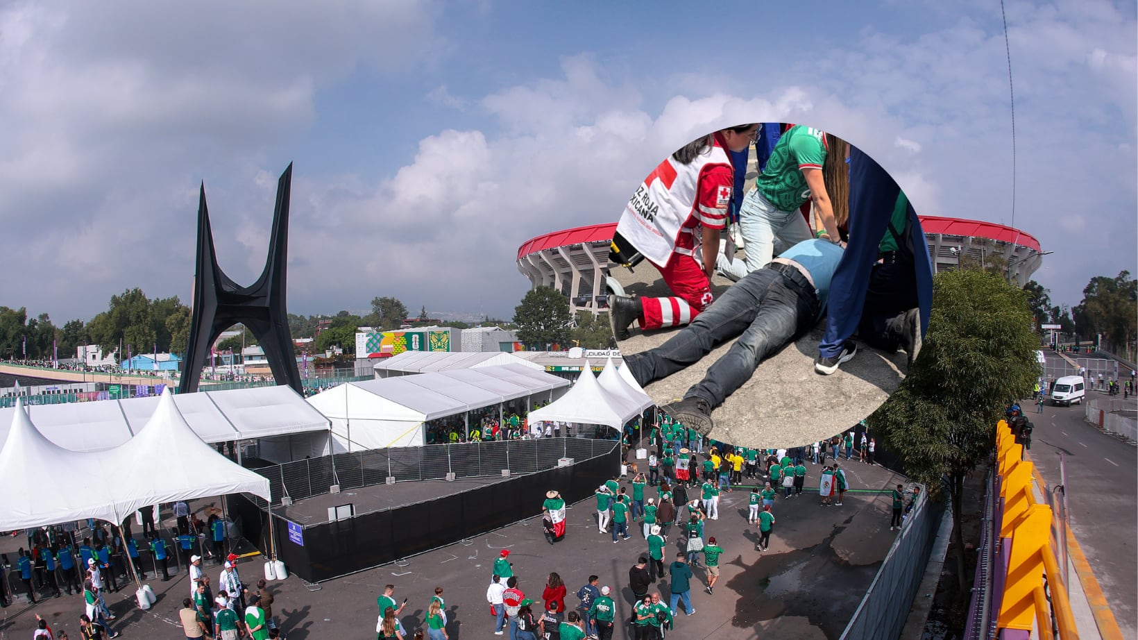 Aficionado convulsionó en el Estadio Ciudad de México.