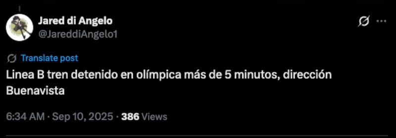Retrasos en la Línea B