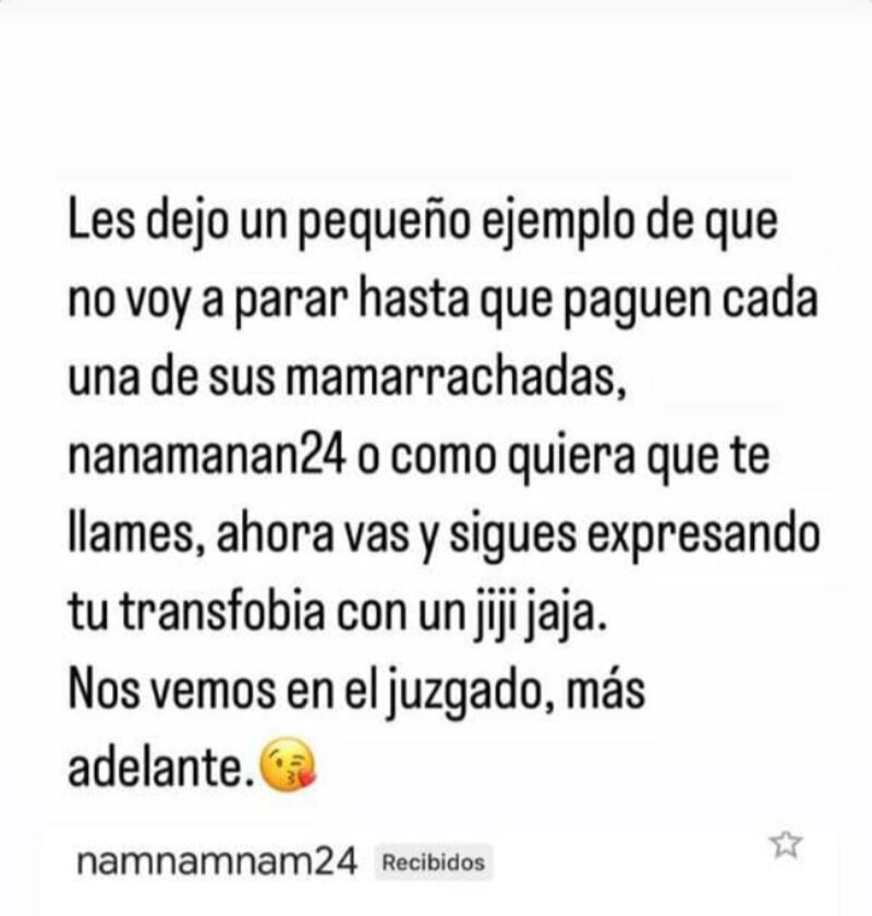 Karla Gascón promete llevar a los transfóbicos que la agreden a juicio
