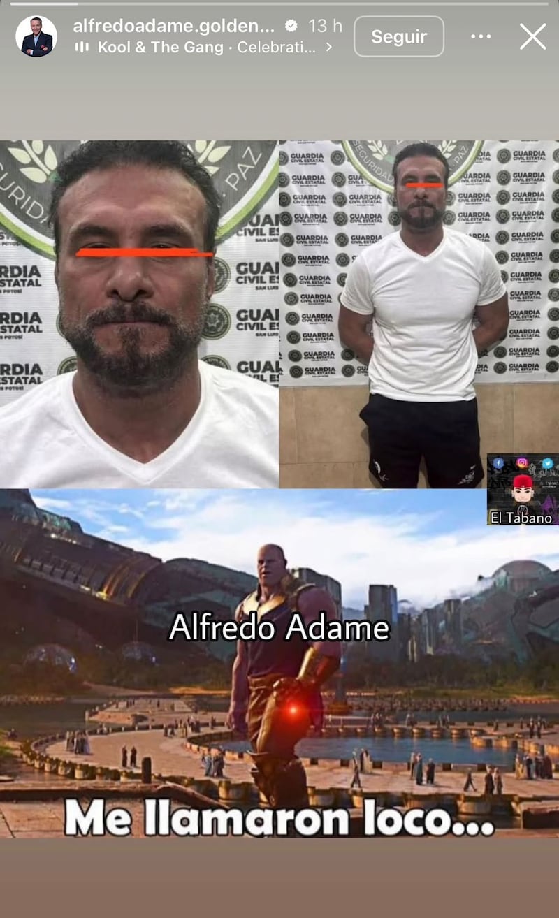 Alfredo Adame reacciona a la detención de El Patrón