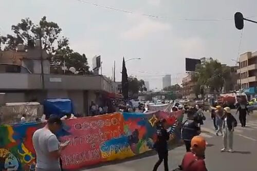 Marcha de maestros provoca cortes viales en la México Tacuba y Reforma