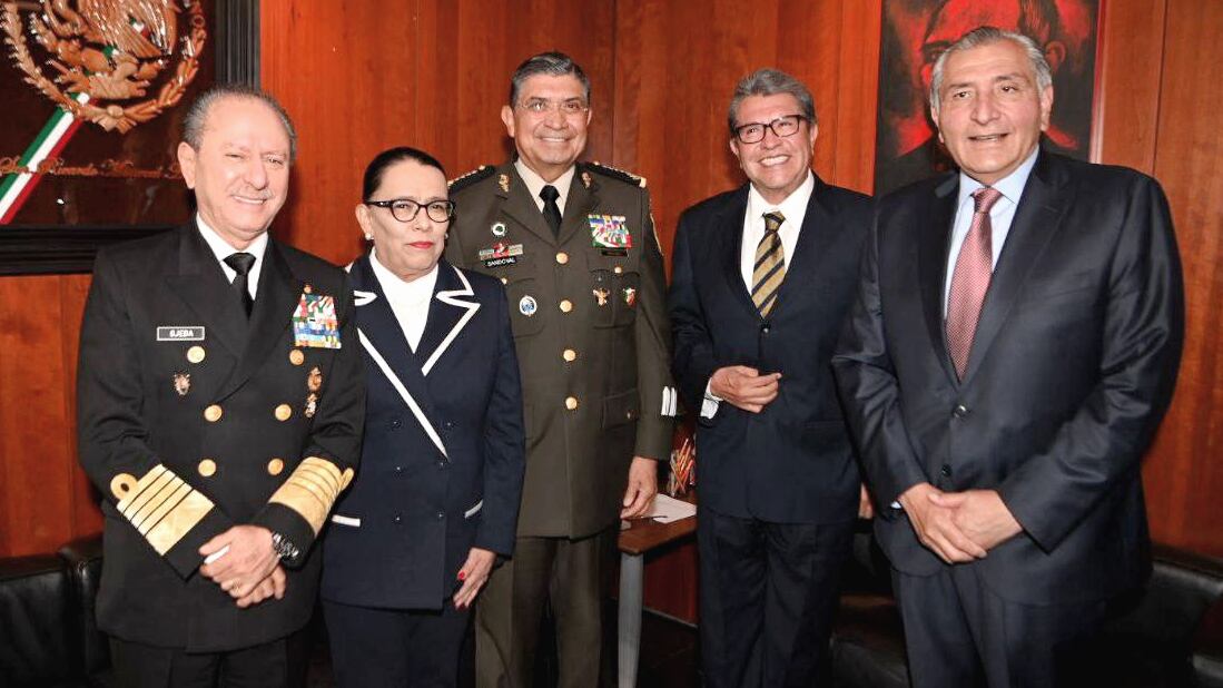 Gabinete de Seguridad, junto con Adán Augusto López Hernández, comparece en el Congreso de la Unión(Twitter / @RicardoMonrealA)