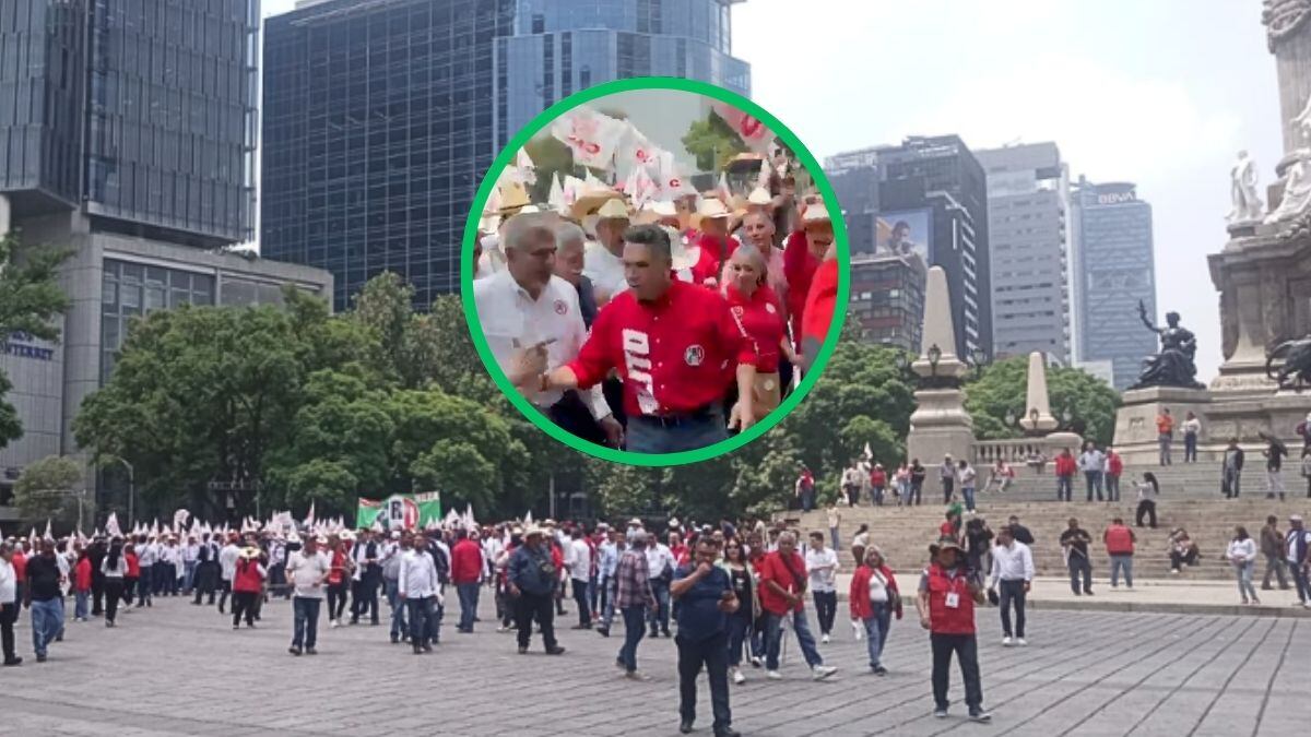 “¡Alito, amigo, el pueblo está contigo!”: PRI marcha en apoyo a su líder tras pelea con Noroña