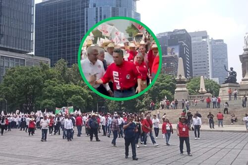 “¡Alito, amigo, el pueblo está contigo!”: PRI marcha en apoyo a su líder tras pelea con Noroña