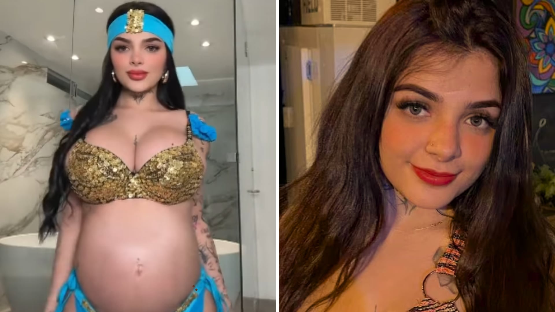 Karely Ruiz está en la semana 34 de su embarazo. Mostró las huellas que ha dejado el proceso en su panza.