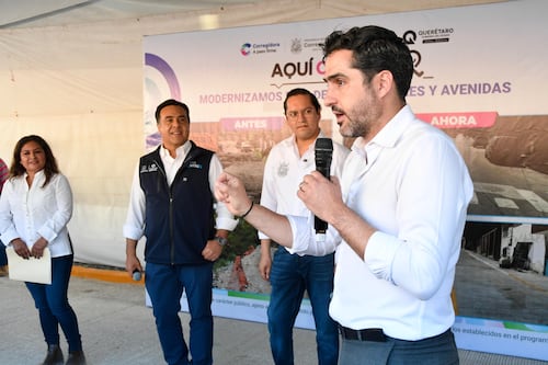 Acompañan Agustín Dorantes y Luis Nava la entrega de obra pública en el municipio de Corregidora