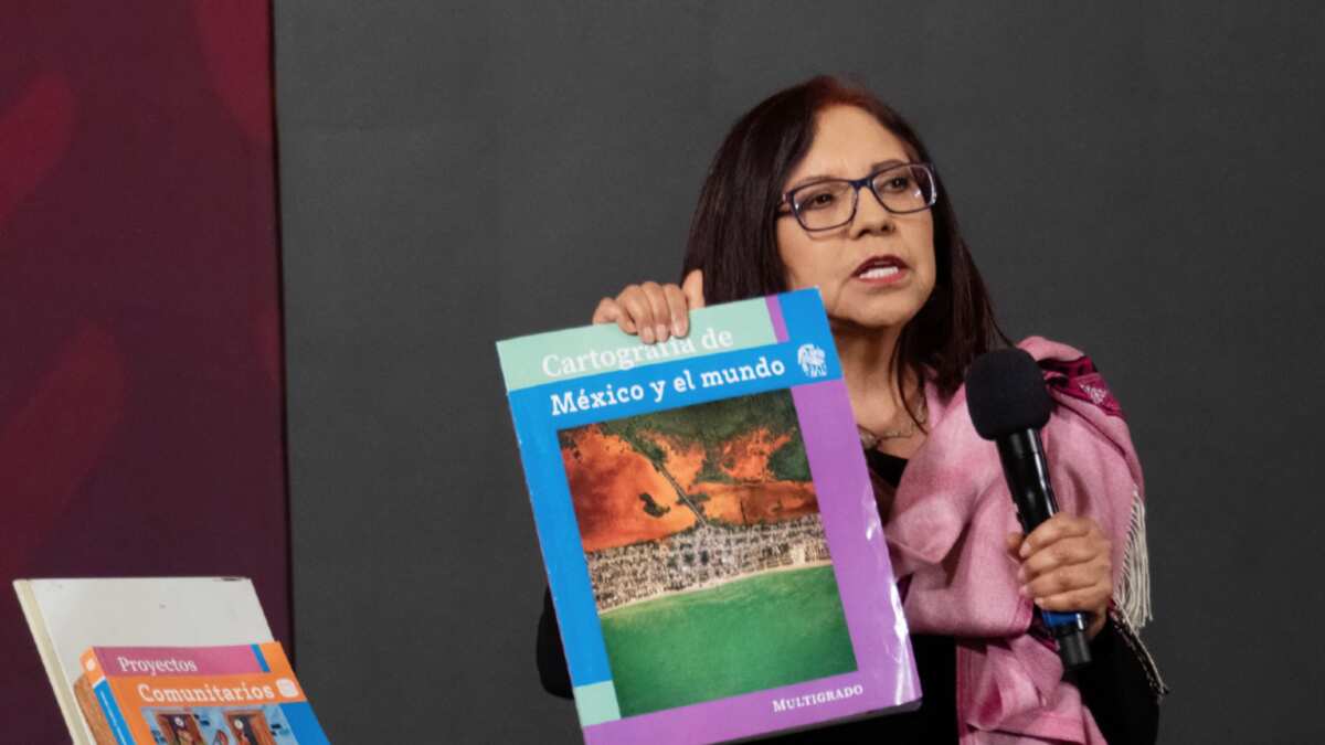 Leticia Ramírez Amaya, titular de la SEP, presenta nuevos libros de texto gratuito (Gobierno de México / Cortesía)