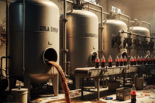 Desmantelan supuesta fábrica de famoso refresco de cola en la Colonia Morelos