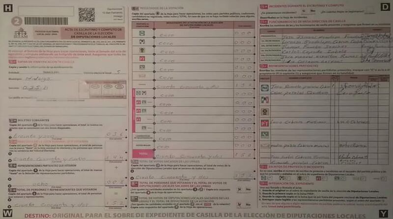 Casilla electoral en Hidalgo